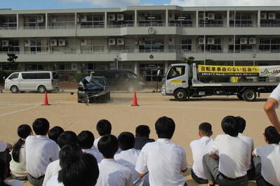 240927JAたじま　自転車事故を再現　交通ルール守って　JAたじま.jpg